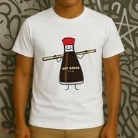 Soy Sauce Bottle Condiment Asian Chopsticks T-Shirt thumb 3