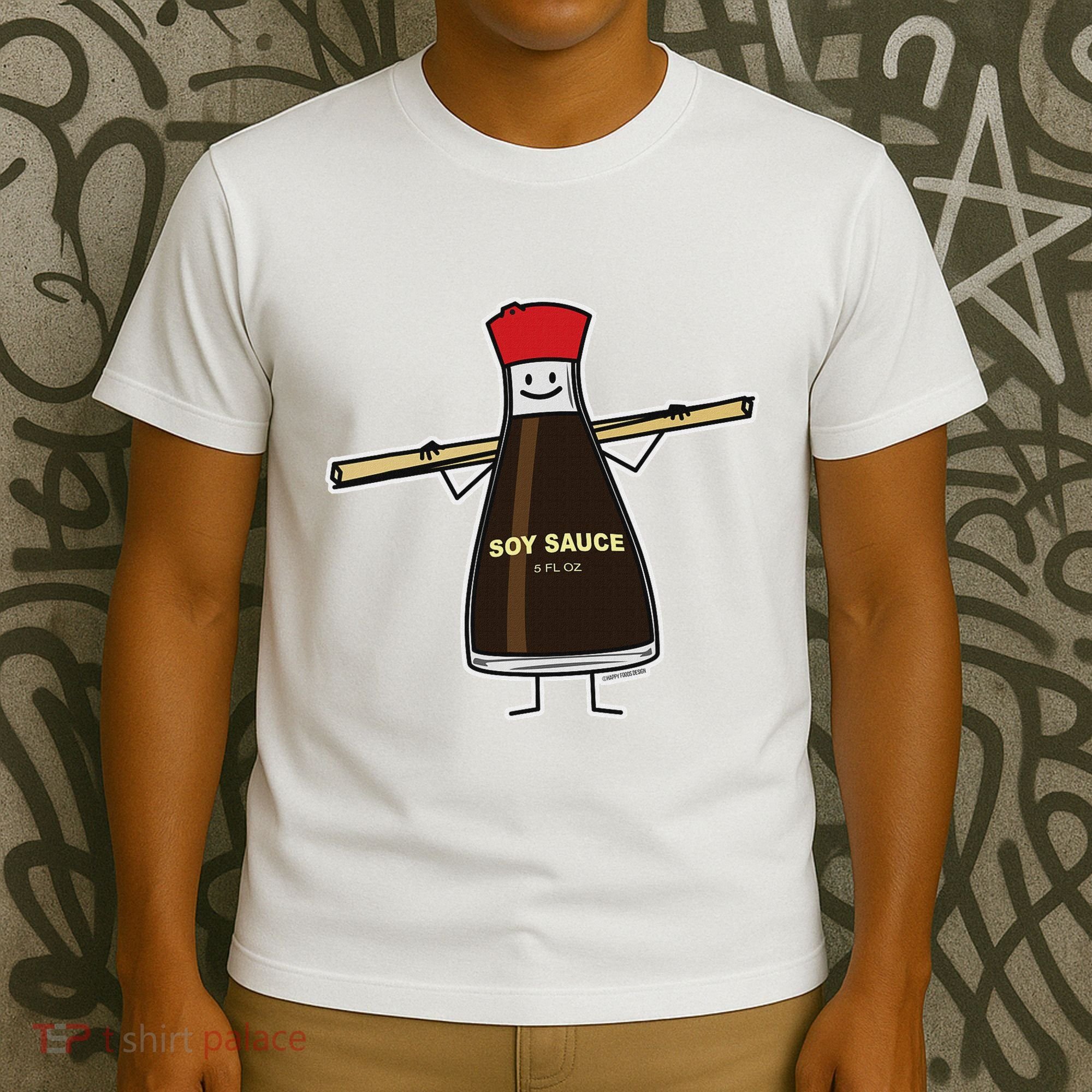 Soy Sauce Bottle Condiment Asian Chopsticks T-Shirt