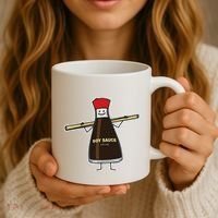 Soy Sauce Bottle Condiment Asian Chopsticks Coffee Mug thumb 3