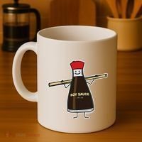 Soy Sauce Bottle Condiment Asian Chopsticks Coffee Mug thumb 4