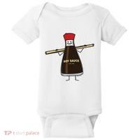 Soy Sauce Bottle Condiment Asian Chopsticks Baby Bodysuit thumb 0