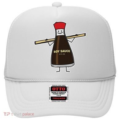 Soy Sauce Bottle Condiment Asian Chopsticks Hat
