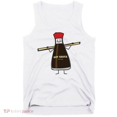 Soy Sauce Bottle Condiment Asian Chopsticks Tank Top