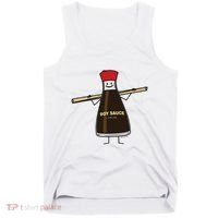 Soy Sauce Bottle Condiment Asian Chopsticks Tank Top thumb 0
