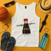 Soy Sauce Bottle Condiment Asian Chopsticks Tank Top thumb 4
