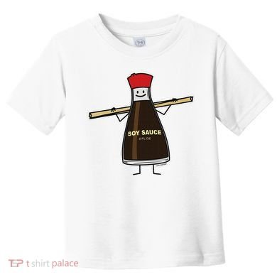 Soy Sauce Bottle Condiment Asian Chopsticks Toddler T-Shirt