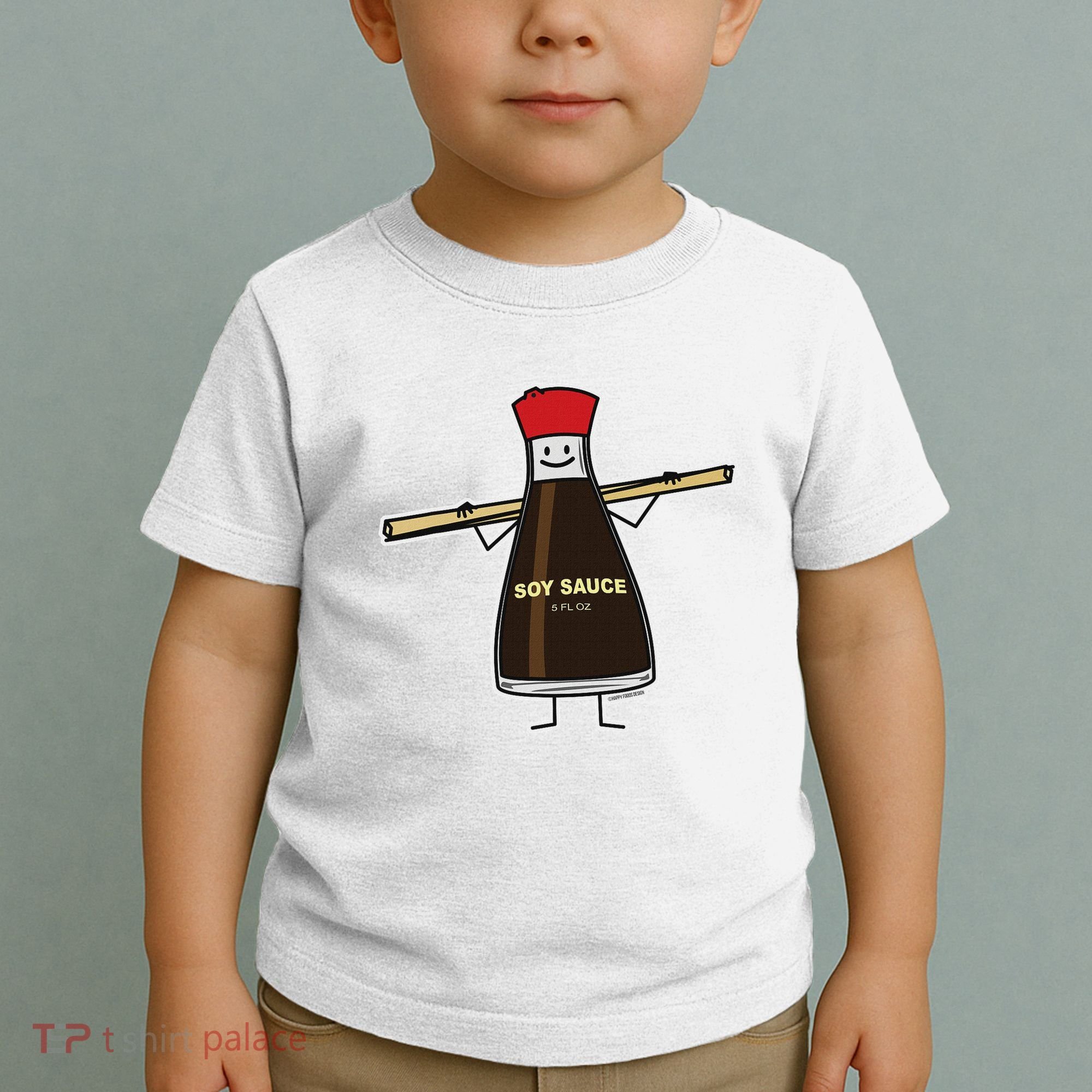 Soy Sauce Bottle Condiment Asian Chopsticks Toddler T-Shirt
