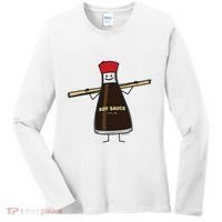 Soy Sauce Bottle Condiment Asian Chopsticks Women's Long Sleeve Shirt thumb 0