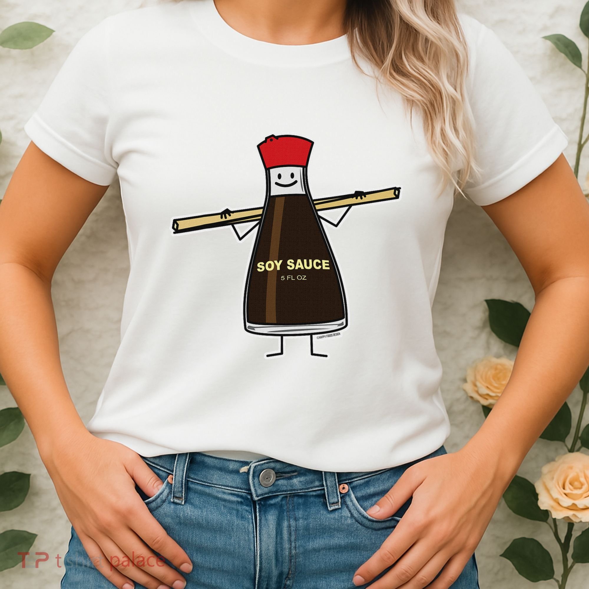 Soy Sauce Bottle Condiment Asian Chopsticks Women's T-Shirt