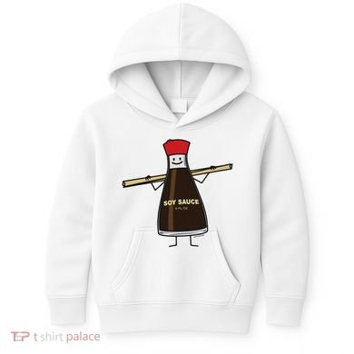 Soy Sauce Bottle Condiment Asian Chopsticks Kids Hoodie