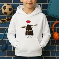 Soy Sauce Bottle Condiment Asian Chopsticks Kids Hoodie thumb 2