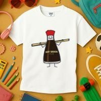 Soy Sauce Bottle Condiment Asian Chopsticks Kids T-Shirt thumb 3