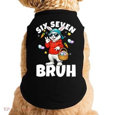 Six Seven Bruh Easter Meme 67 Funny Doggie Tank