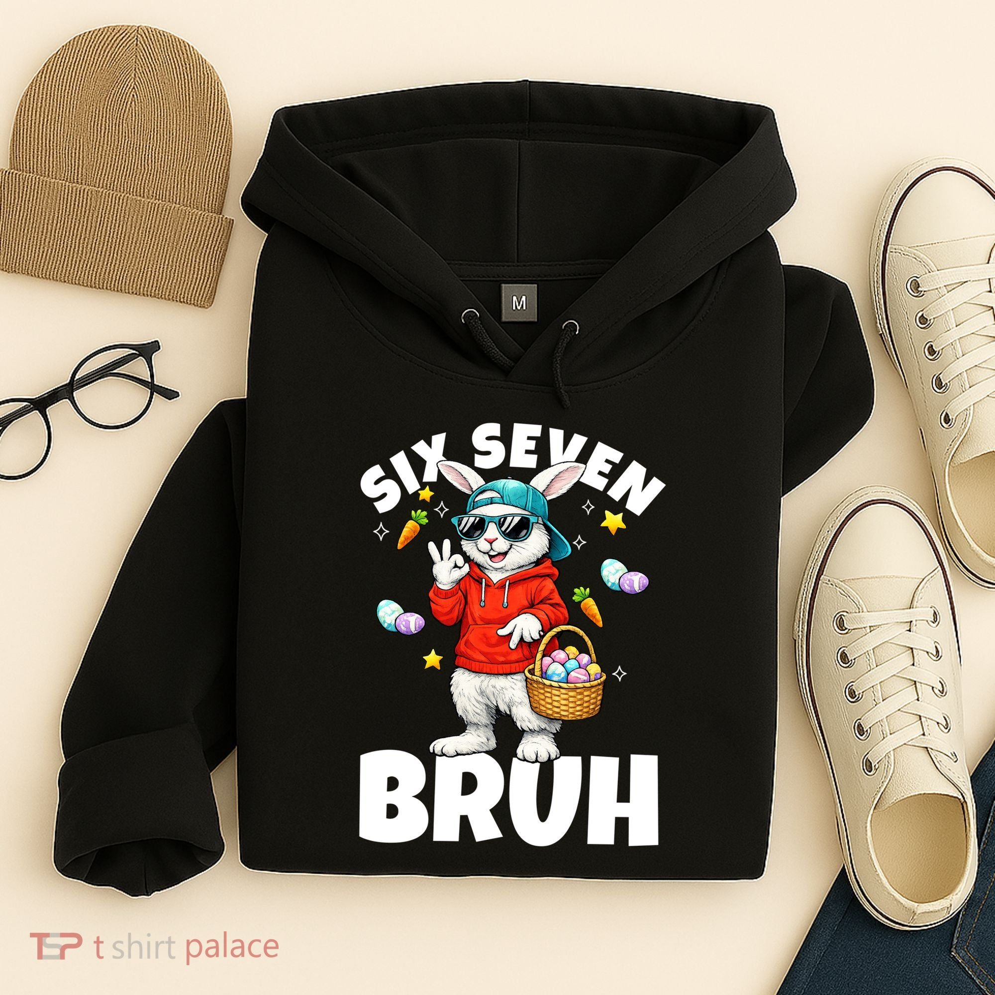 Six Seven Bruh Easter Meme 67 Funny Hoodie