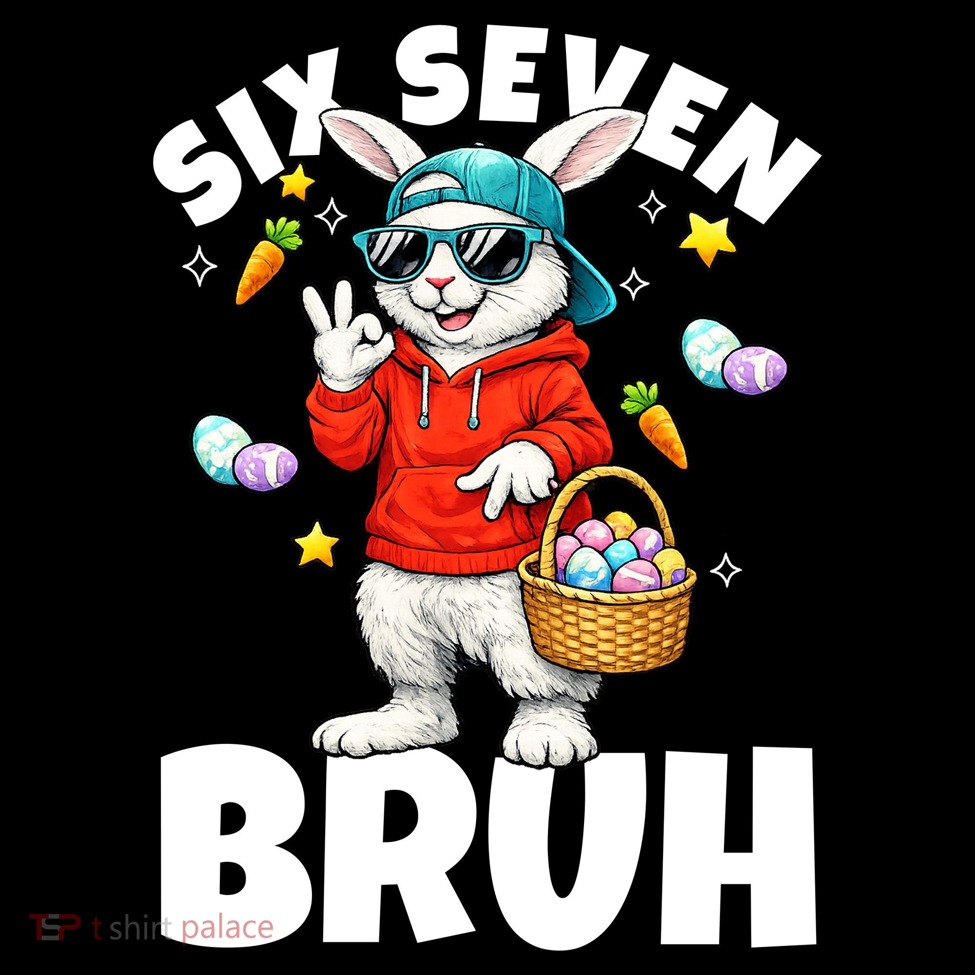 Six Seven Bruh Easter Meme 67 Funny Bucket Hat