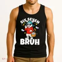 Six Seven Bruh Easter Meme 67 Funny Tank Top thumb 3