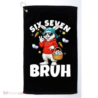 Six Seven Bruh Easter Meme 67 Funny Golf Towel