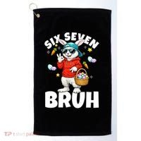 Six Seven Bruh Easter Meme 67 Funny Golf Towel thumb 0