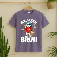 Six Seven Bruh Easter Meme 67 Funny T-Shirt thumb 2
