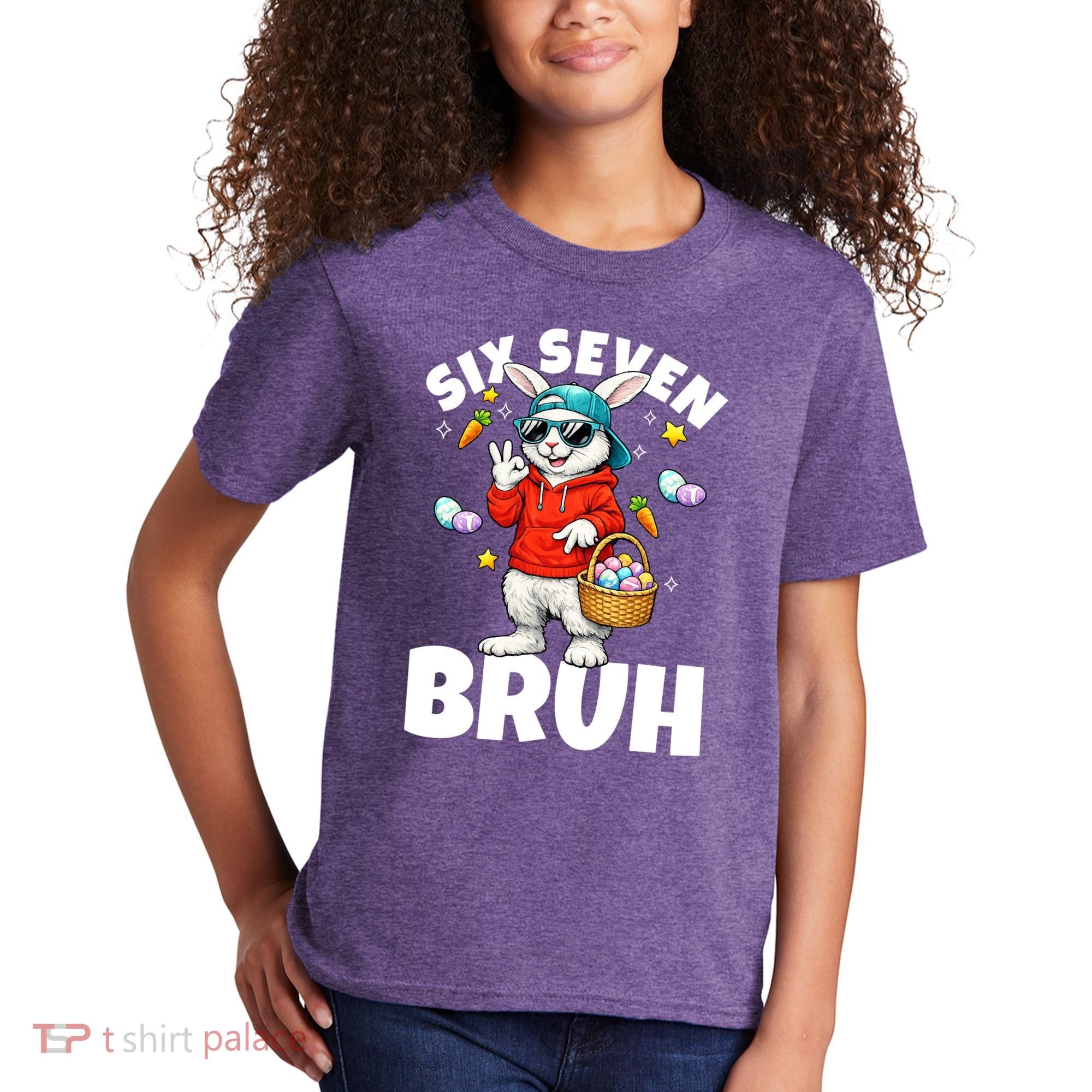Six Seven Bruh Easter Meme 67 Funny Kids T-Shirt