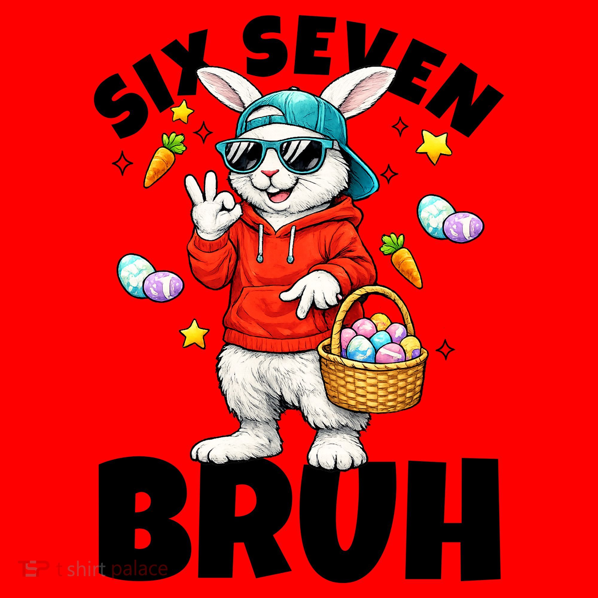 Six Seven Bruh Easter Meme 67 Funny Santa Hat