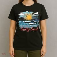Salty Soul Beach And Sun Summer Vacay T-Shirt thumb 4
