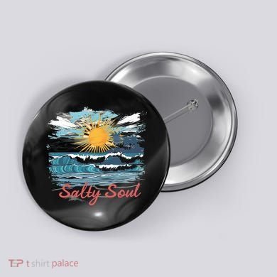 Salty Soul Beach And Sun Summer Vacay Button