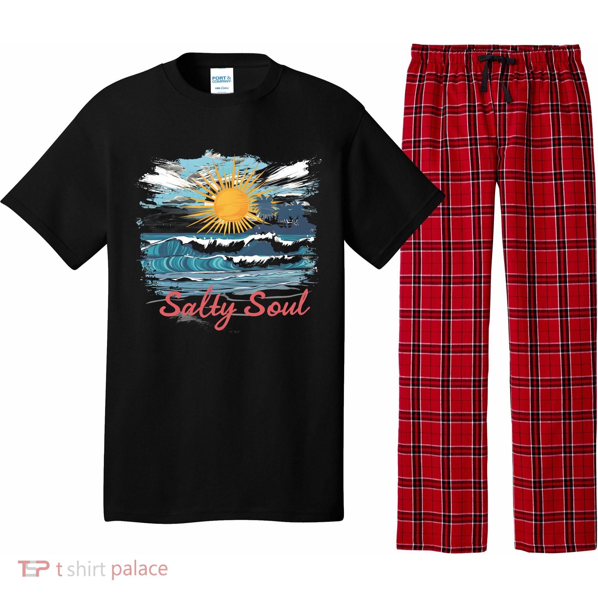 Salty Soul Beach And Sun Summer Vacay Pajama Set