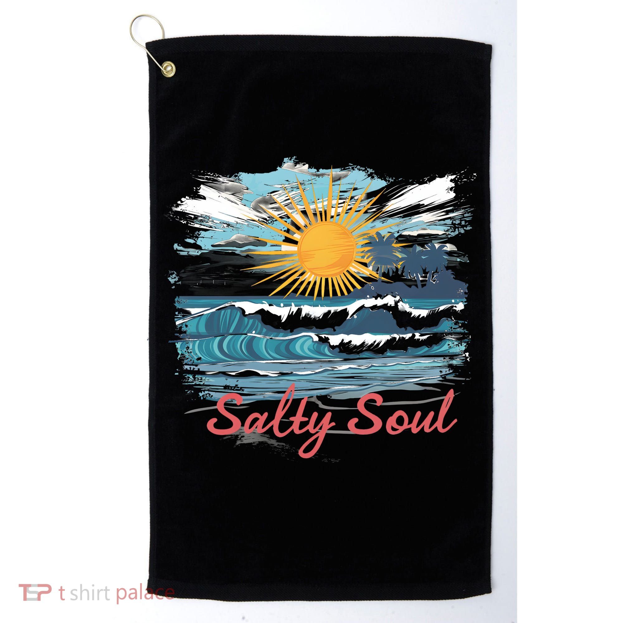Salty Soul Beach And Sun Summer Vacay Golf Towel