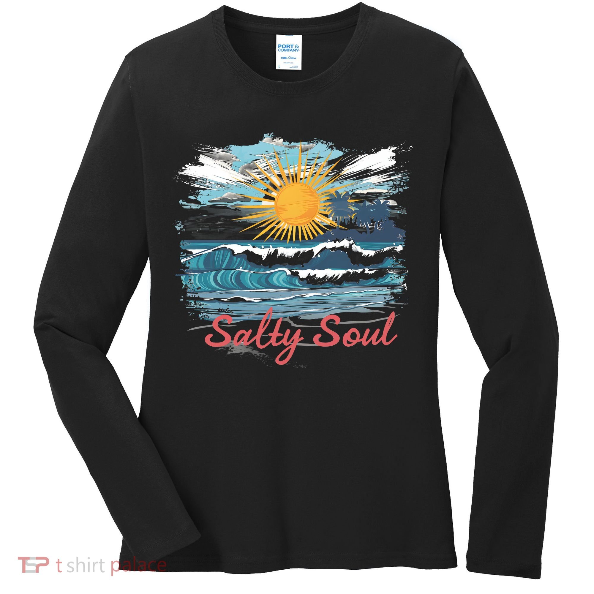 Salty Soul Beach And Sun Summer Vacay Women's Long Sleeve Shirt