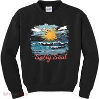 Salty Soul Beach And Sun Summer Vacay Kids Sweatshirt thumb 0