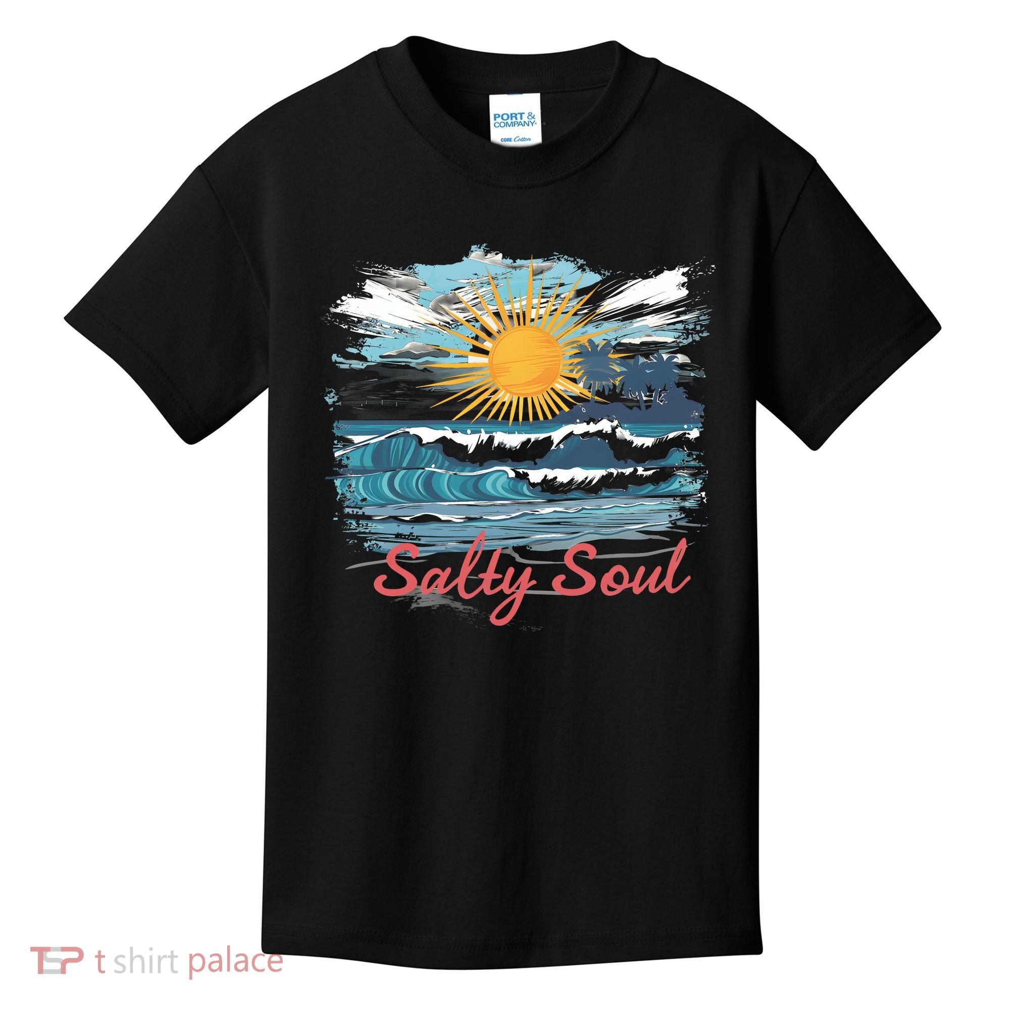 Salty Soul Beach And Sun Summer Vacay Kids T-Shirt