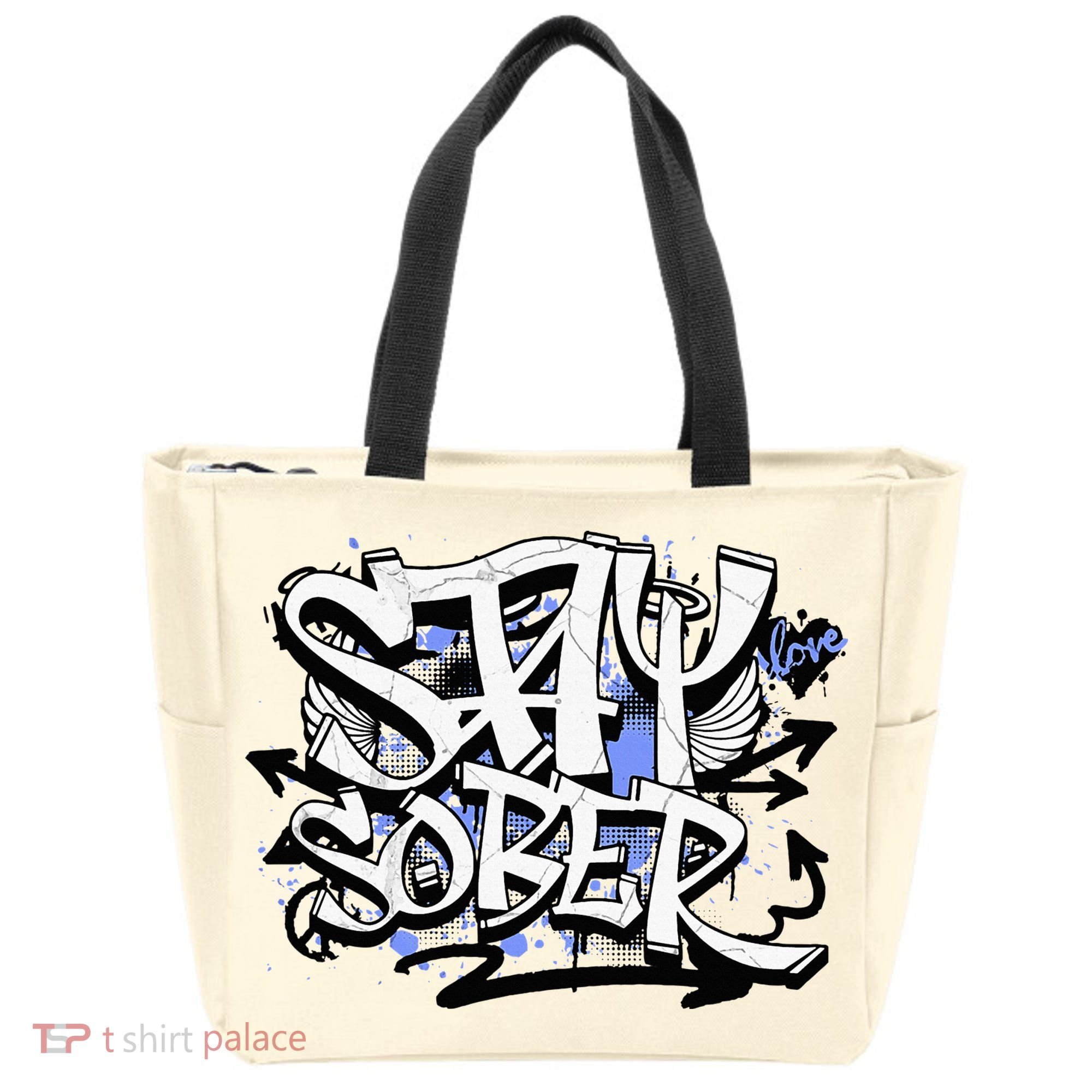 Stay Sober Blue Resolve Tote Bag