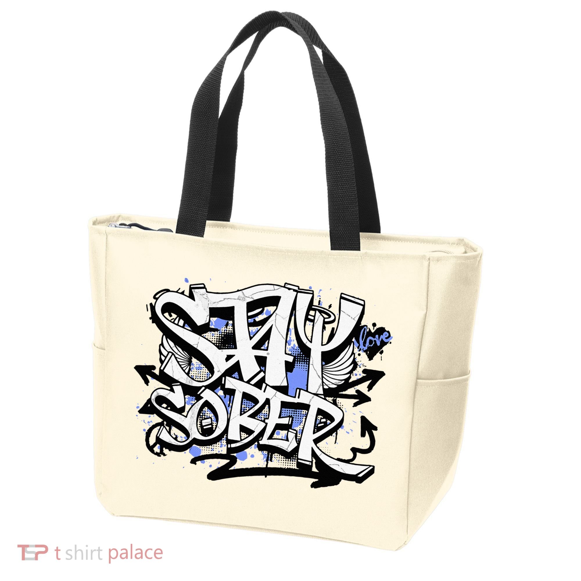 Stay Sober Blue Resolve Tote Bag