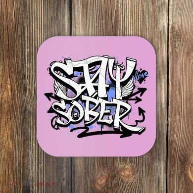 Stay Sober Blue Resolve Coaster