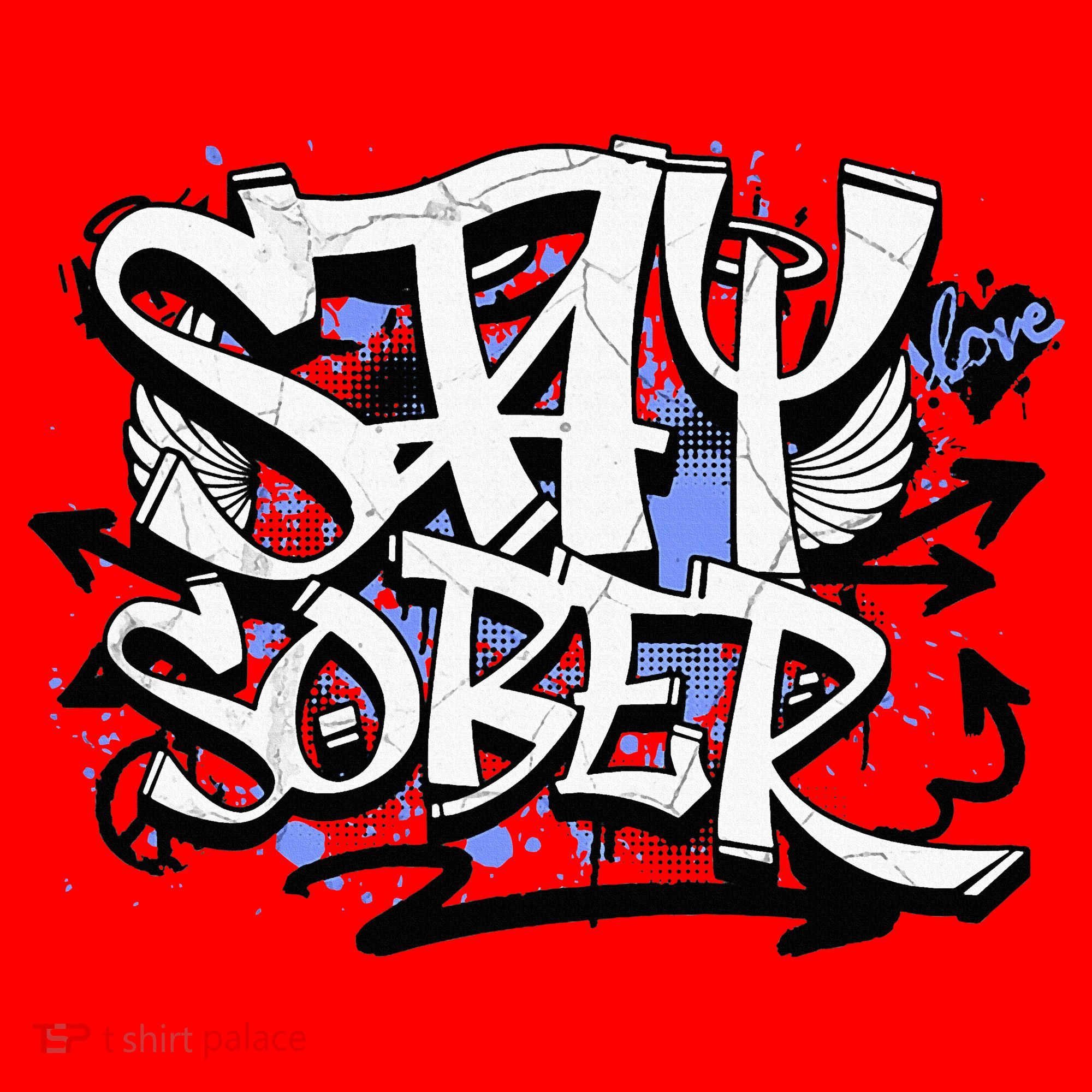 Stay Sober Blue Resolve Santa Hat
