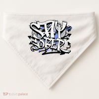 Stay Sober Blue Resolve USA-Made Doggie Bandana thumb 0