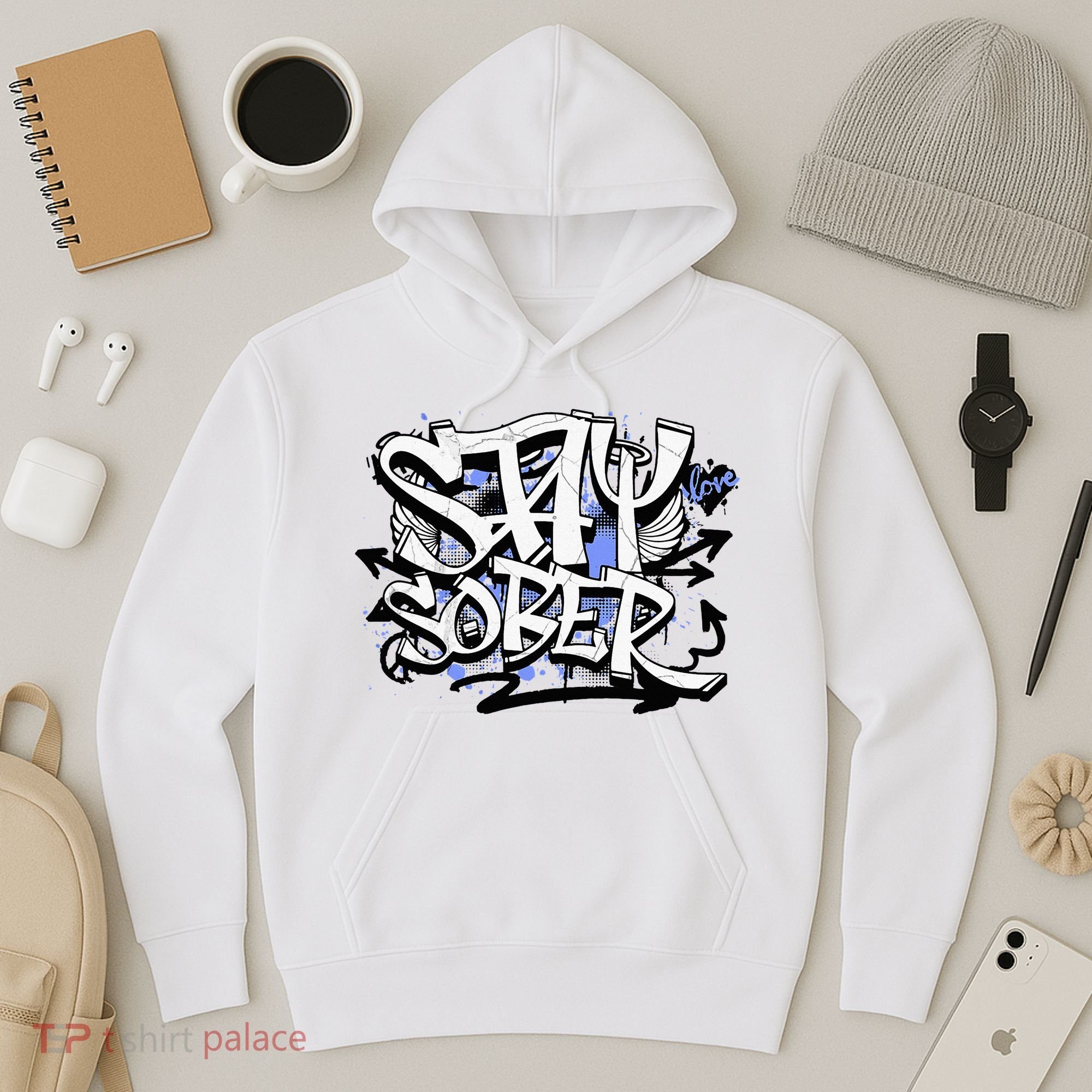 Stay Sober Blue Resolve Hoodie