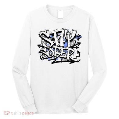 Stay Sober Blue Resolve Long Sleeve Shirt