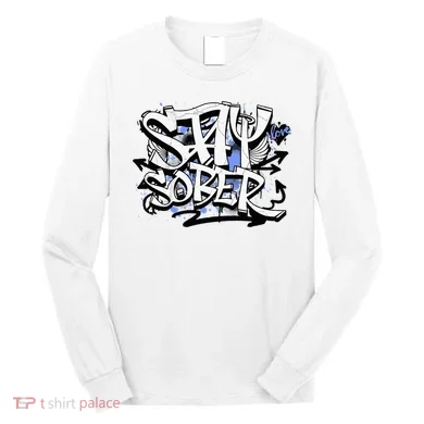 Stay Sober Blue Resolve Long Sleeve Shirt