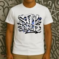 Stay Sober Blue Resolve T-Shirt thumb 3