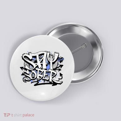 Stay Sober Blue Resolve Button