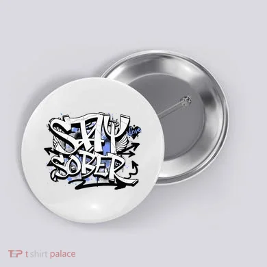 Stay Sober Blue Resolve Button