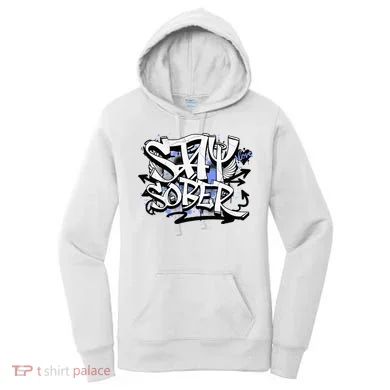 Stay Sober Blue Resolve Women's Hoodie