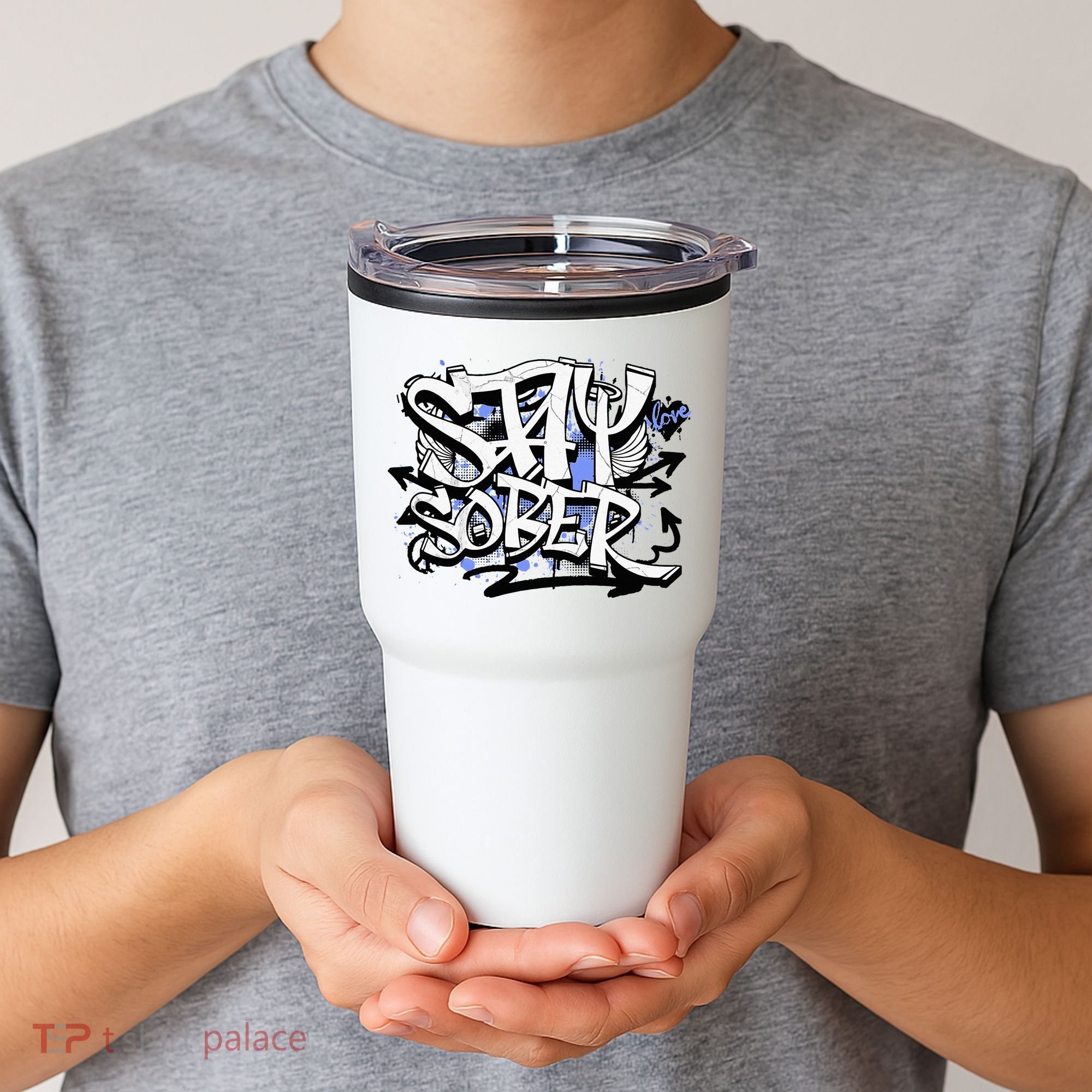 Stay Sober Blue Resolve Tumbler