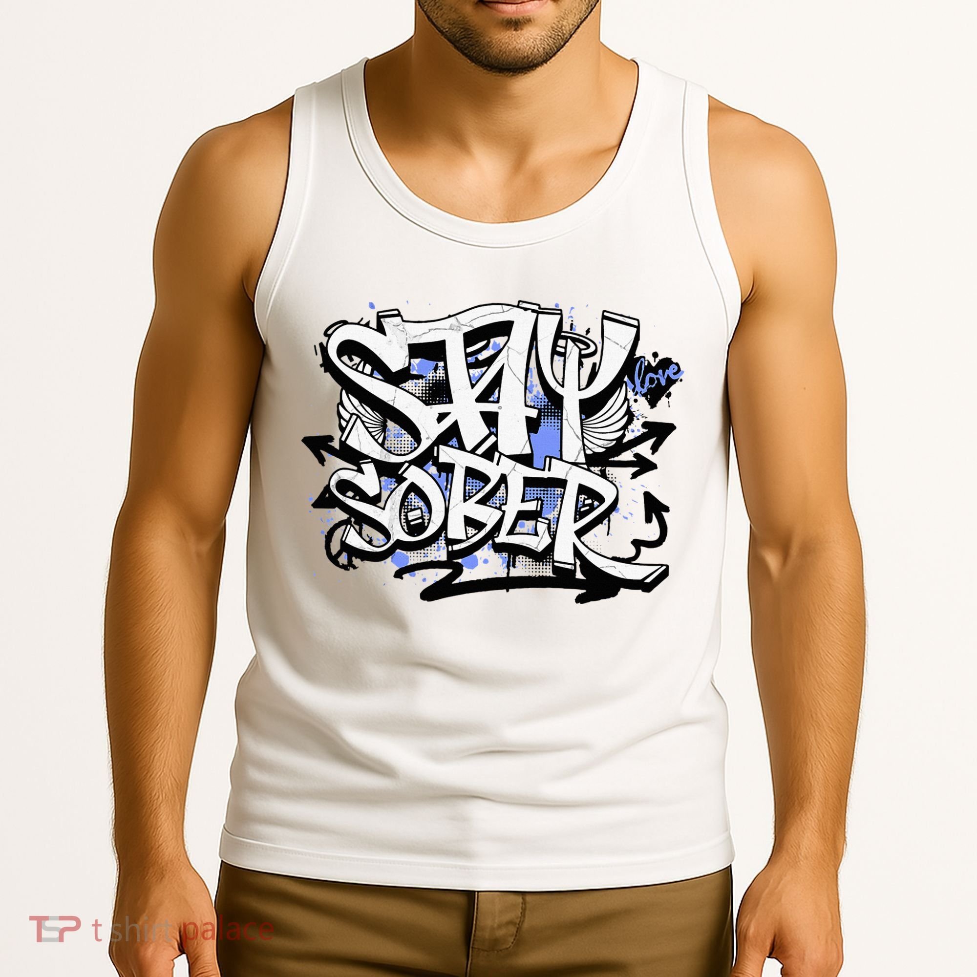 Stay Sober Blue Resolve Tank Top
