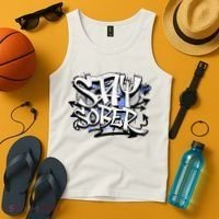 Stay Sober Blue Resolve Tank Top thumb 4