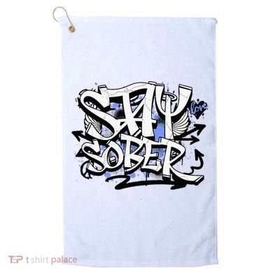 Stay Sober Blue Resolve Golf Towel