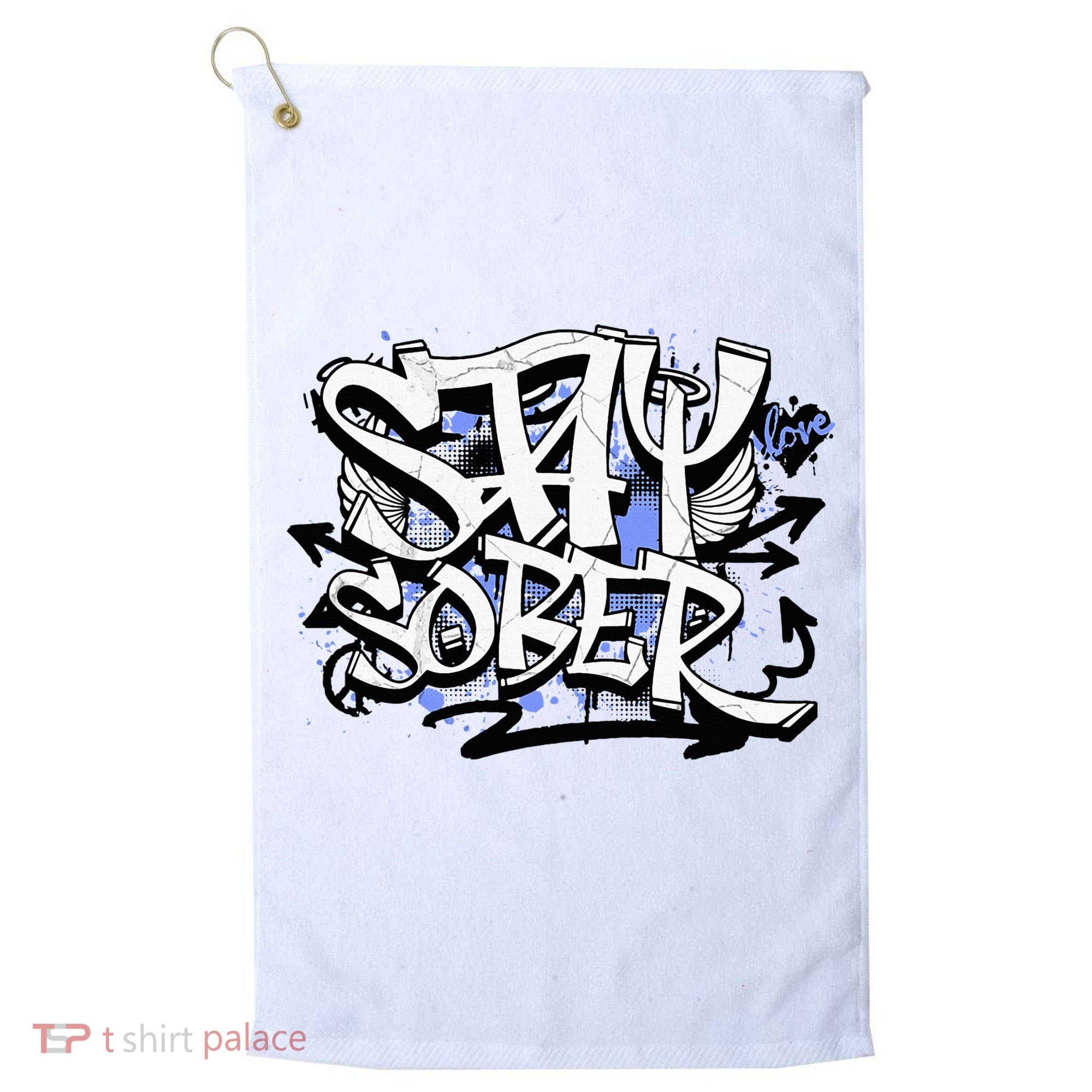 Stay Sober Blue Resolve Golf Towel