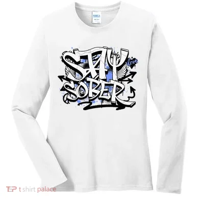 Stay Sober Blue Resolve Women's Long Sleeve Shirt